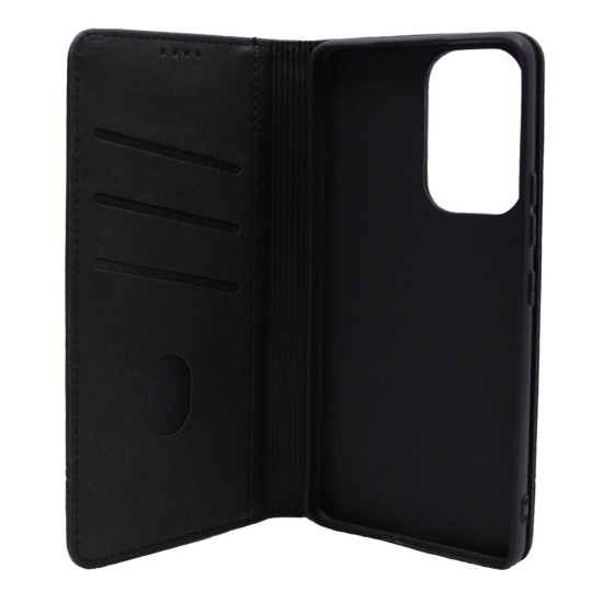  LEATHER FLIP COVER WITH INTERNAL POCKET AND CARD HOLDER FOR SAMSUNG A23 4G BLACK.